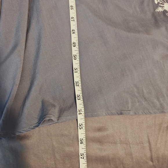 Saving Paige Blue Floral Embroidered V-Neck Empire Waist Maxi Dress Medium - Picture 8 of 12